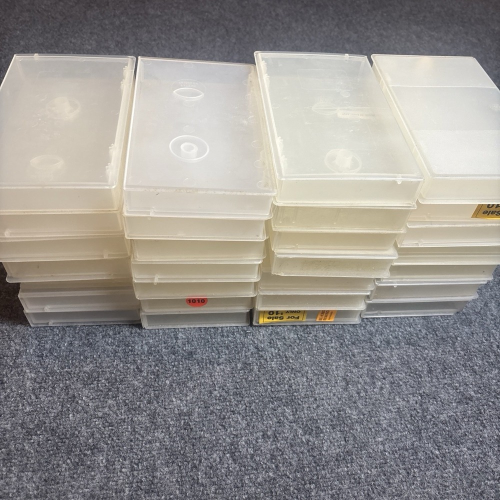 Lot Of 28 Vintage VHS Clear Plastic Cases